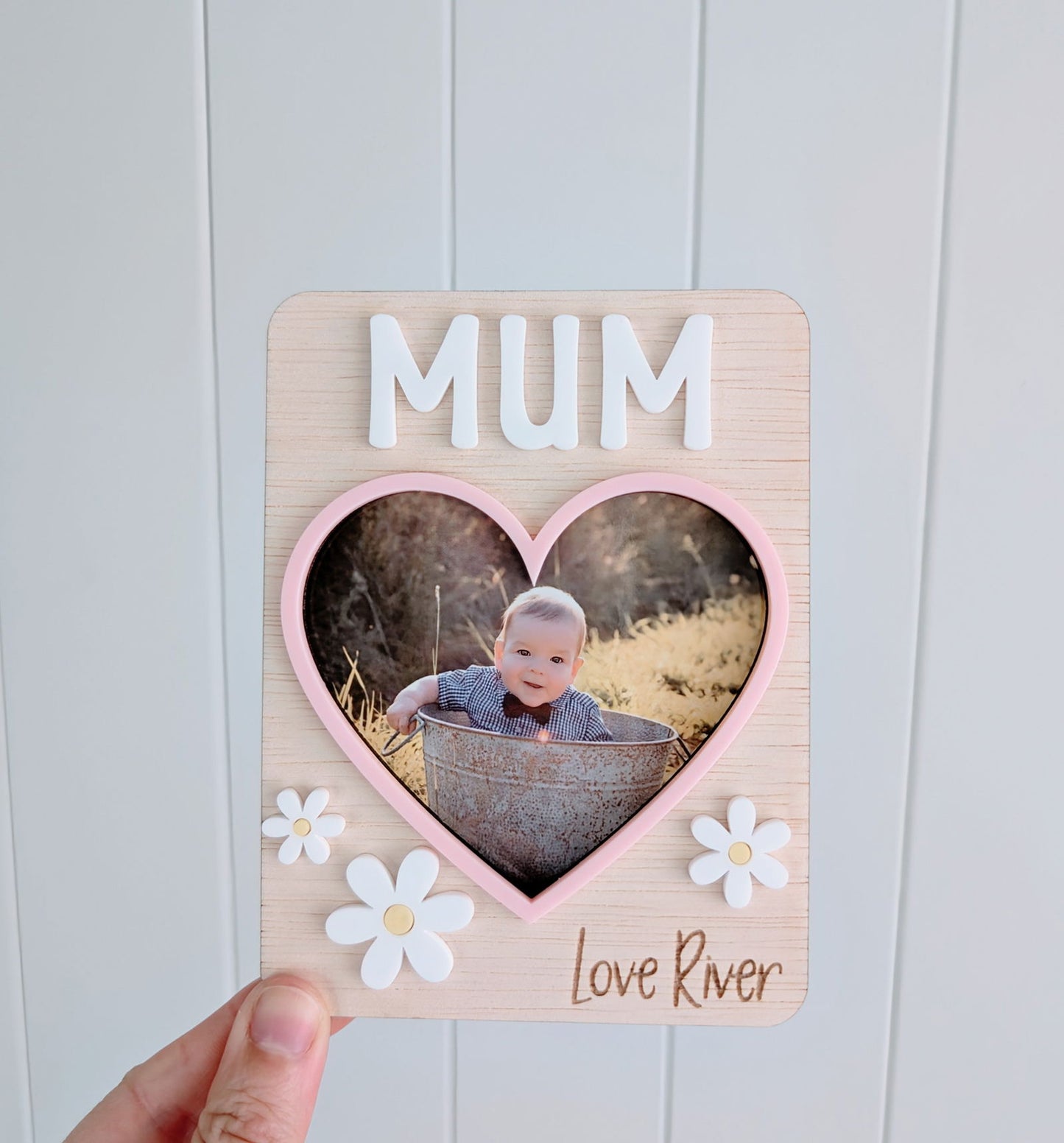 Heart Photo Frame Fridge Magnet - Lou James Creations