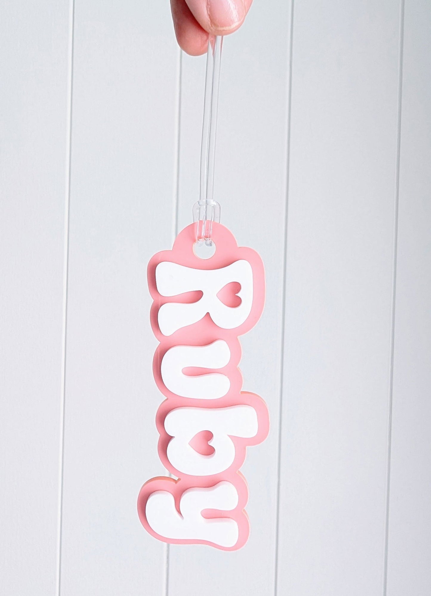 Hearts Bag Tag - Lou James Creations