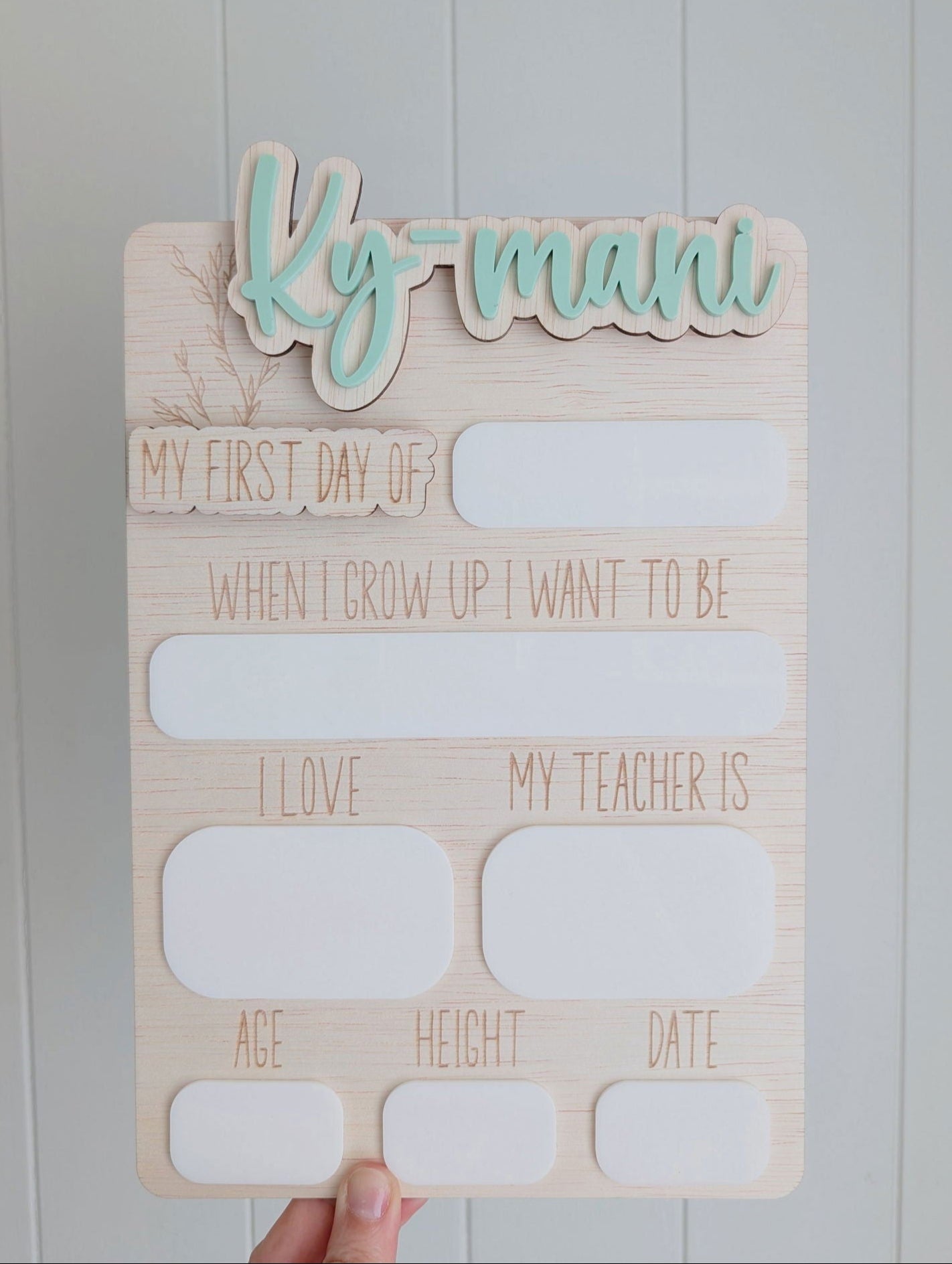 My First Day / My Last Day Board - Wood Interchangeable - Lou James Creations