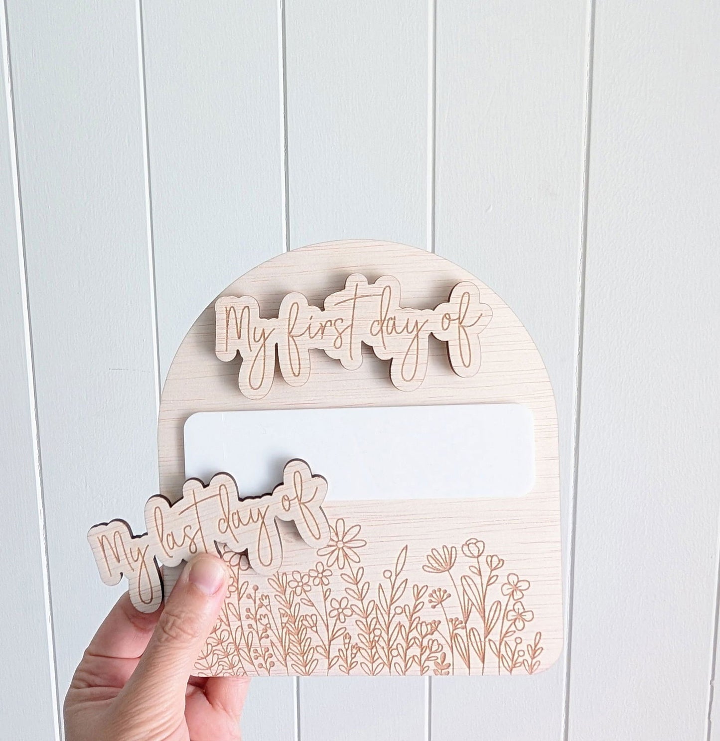 My First Day / My Last Day Wooden Arch - Flower - Lou James Creations