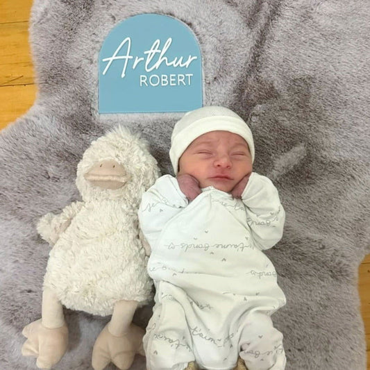 Name Announcement Arch Plaque - Lou James Creations