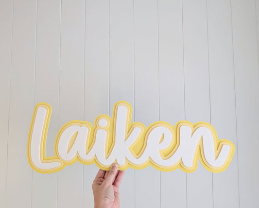 Name Plaque - Triple Layer - Lou James Creations