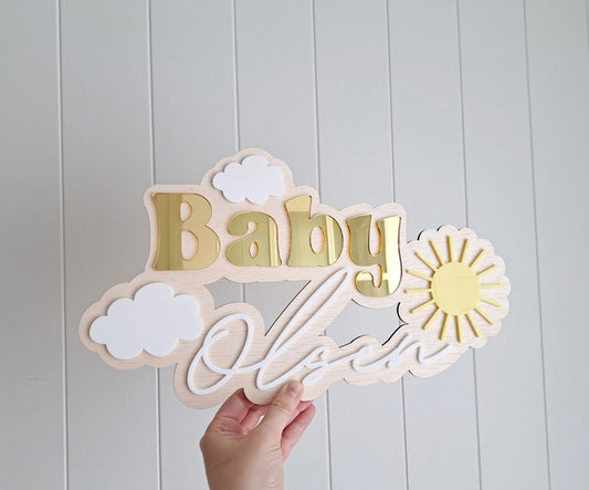 Name Plaque with Sun - Lou James Creations