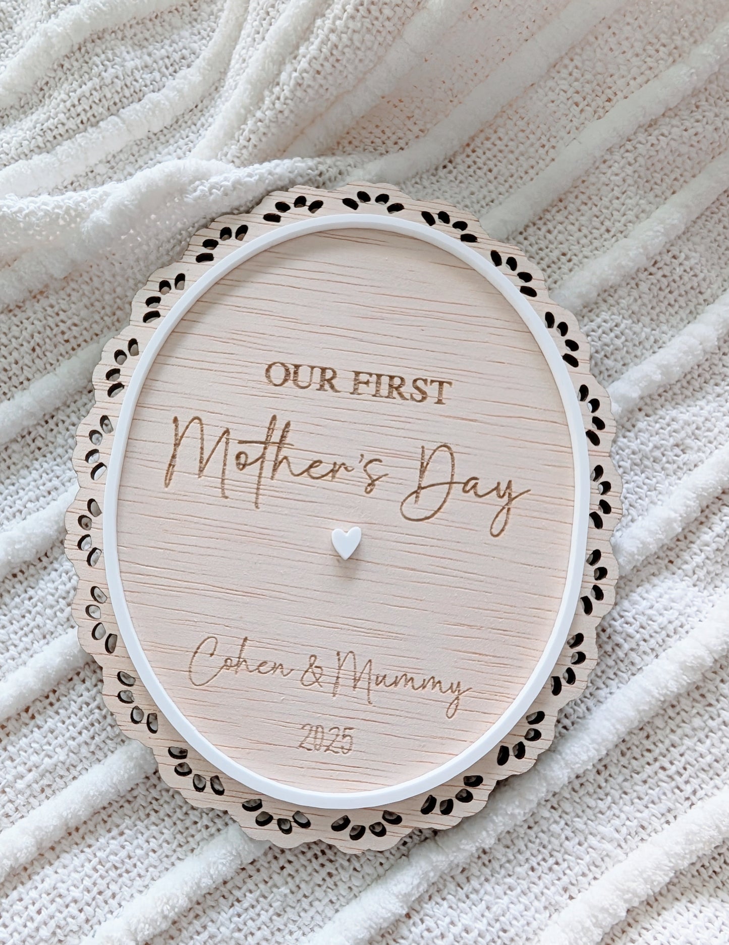 Our First Mother's Day Plaque - Lou James Creations