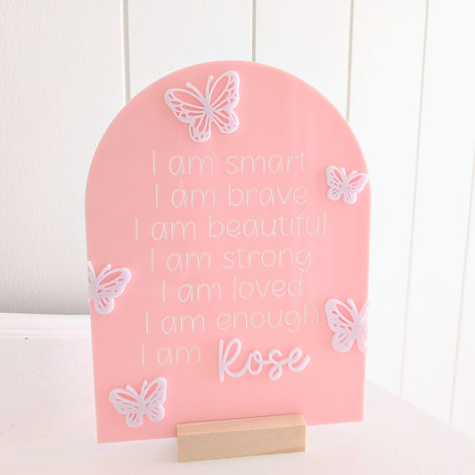 Butterfly - Acrylic Affirmation Arch