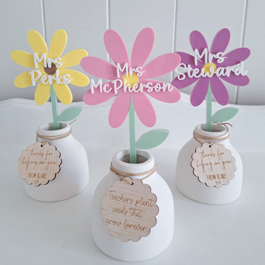 Personalised Flower in Vase - Lou James Creations