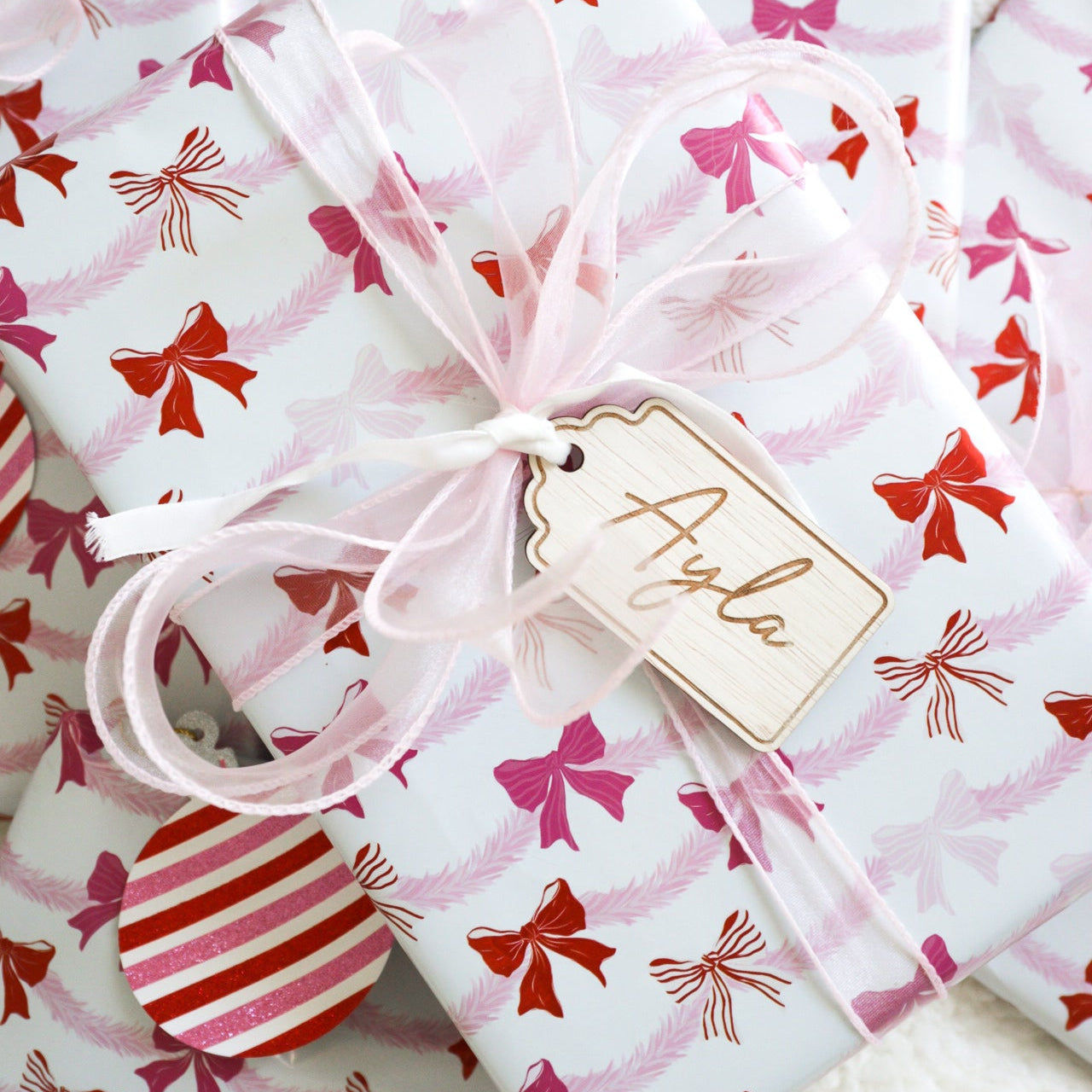 Personalised Wooden Gift Tag - Engraved Name
