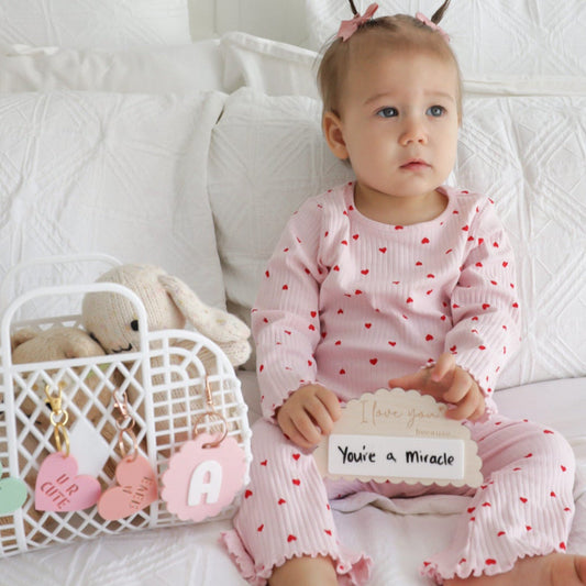 Scallop Letter Bag Tag - Lou James Creations