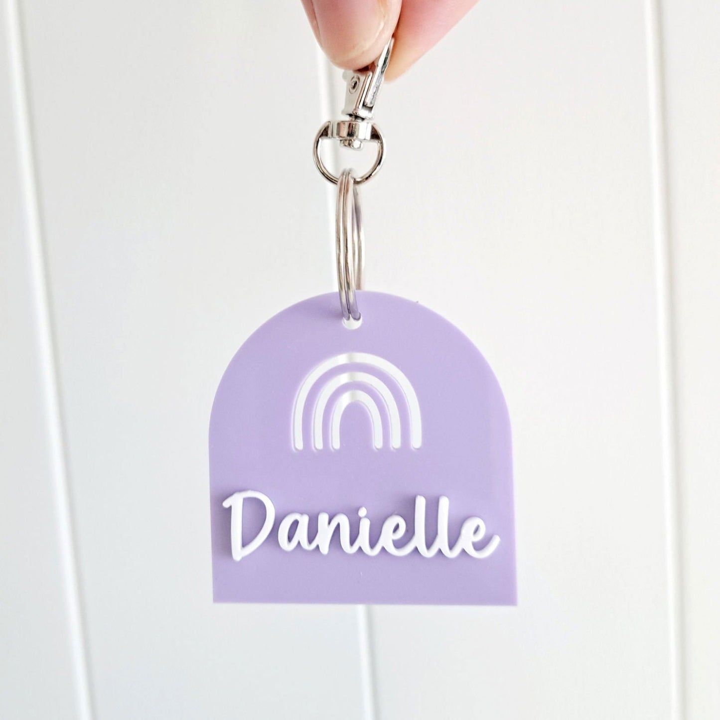 Rainbow Name Keyring - Lou James Creations