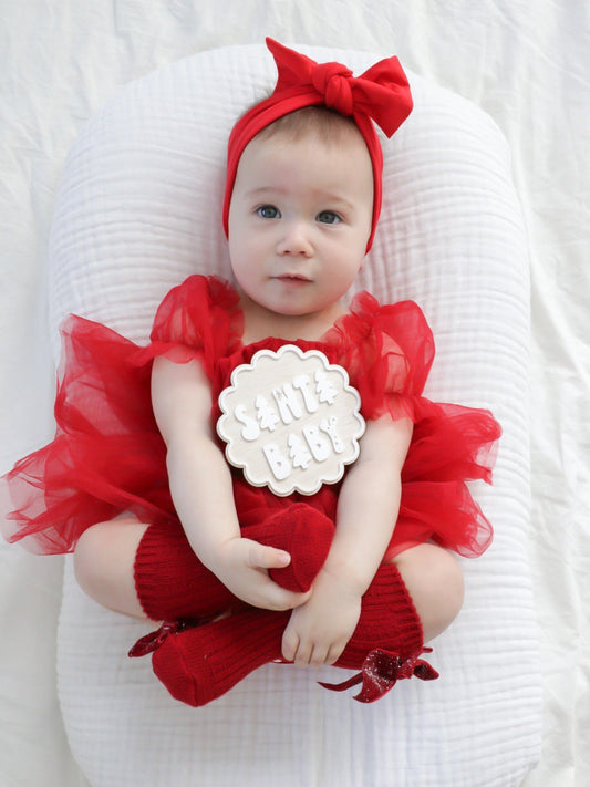 Santa Baby Christmas Plaque - Lou James Creations