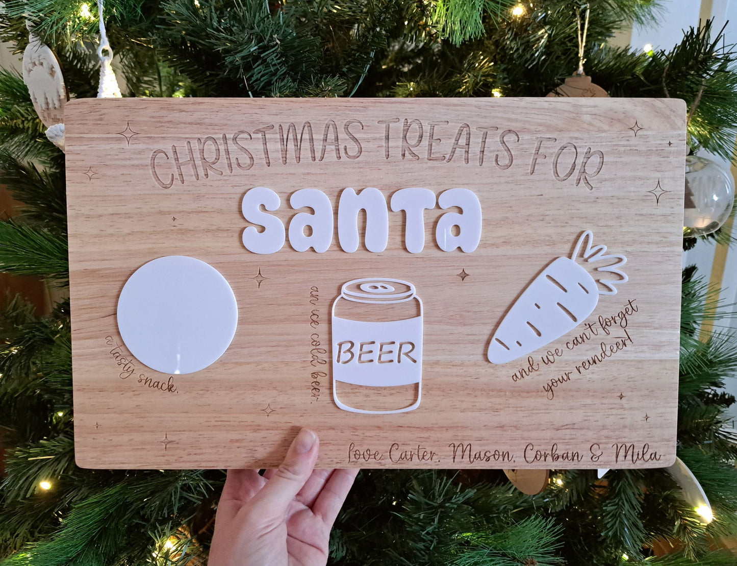 Santa Treat Board Christmas Eve - Beer & Snack - Lou James Creations