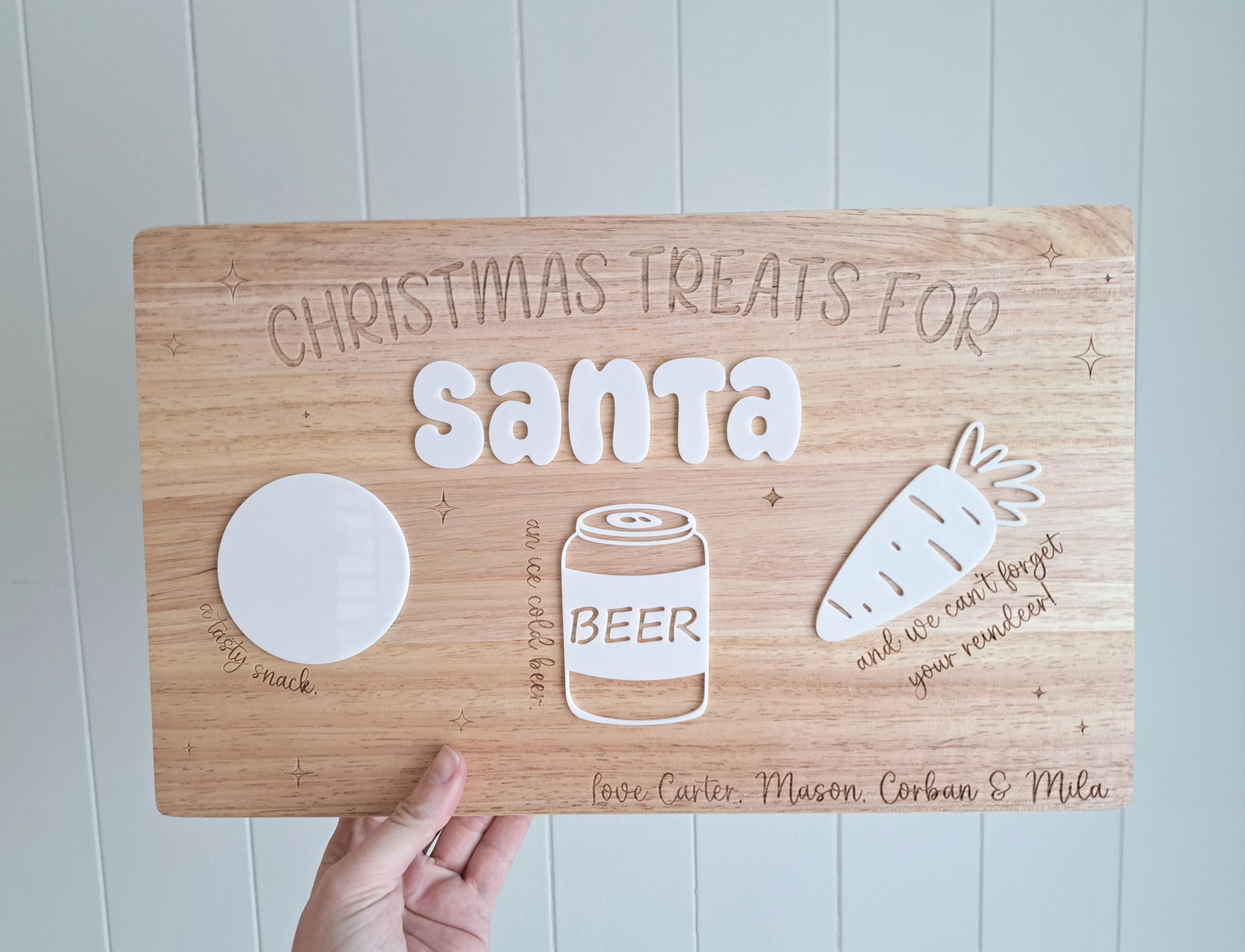 Santa Treat Board Christmas Eve - Beer & Snack - Lou James Creations