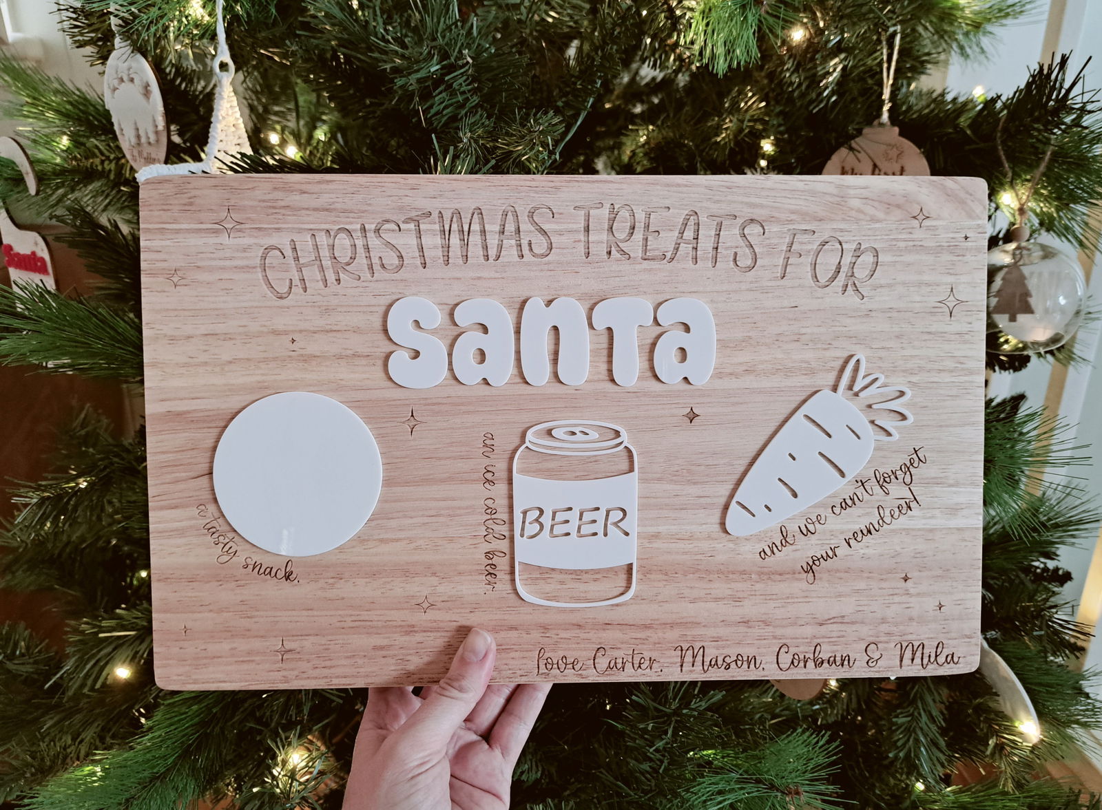 Santa Treat Board Christmas Eve - Beer & Snack - Lou James Creations
