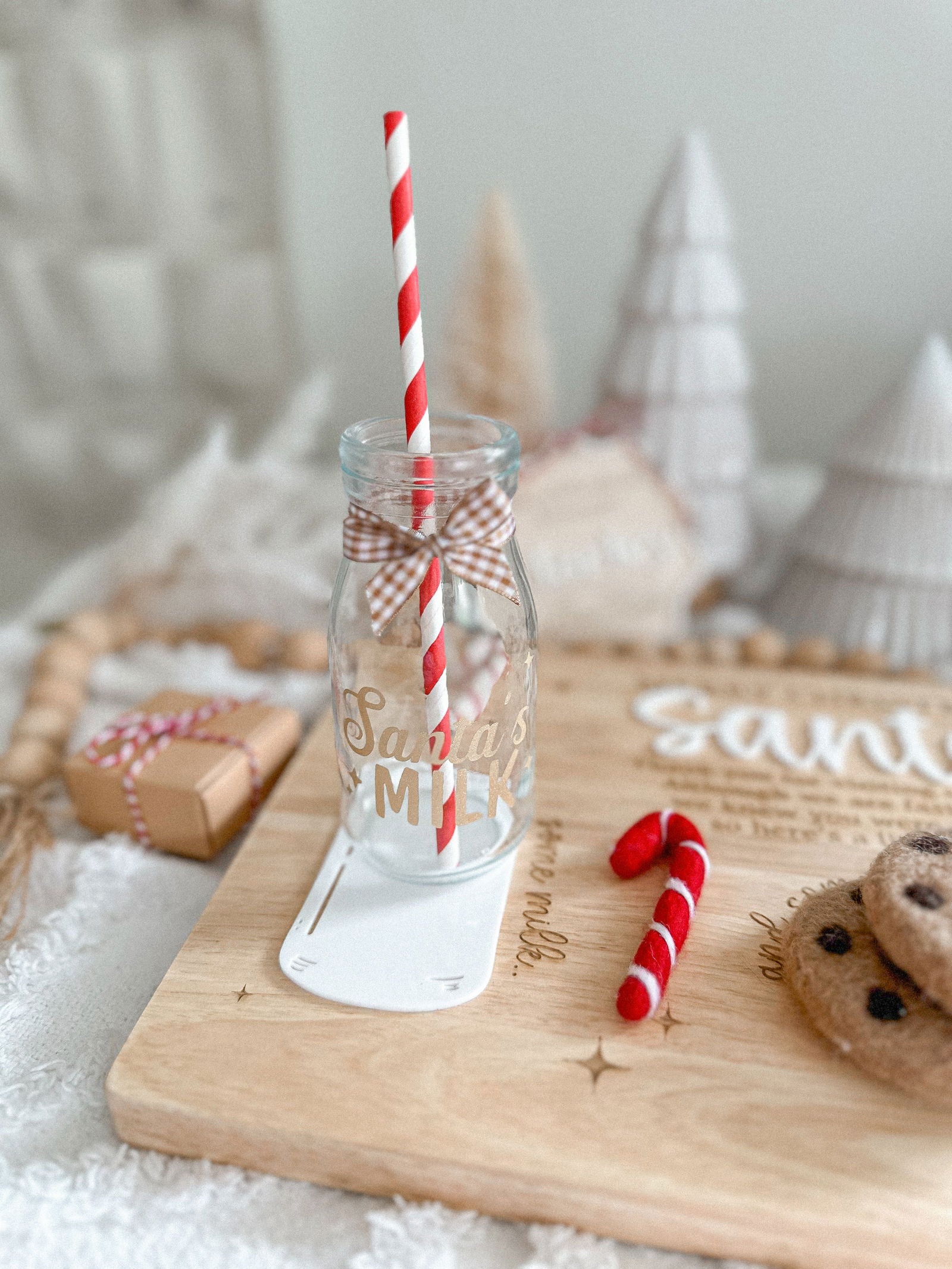 Santa Treat Board Christmas Eve - Milk & Cookies - Lou James Creations