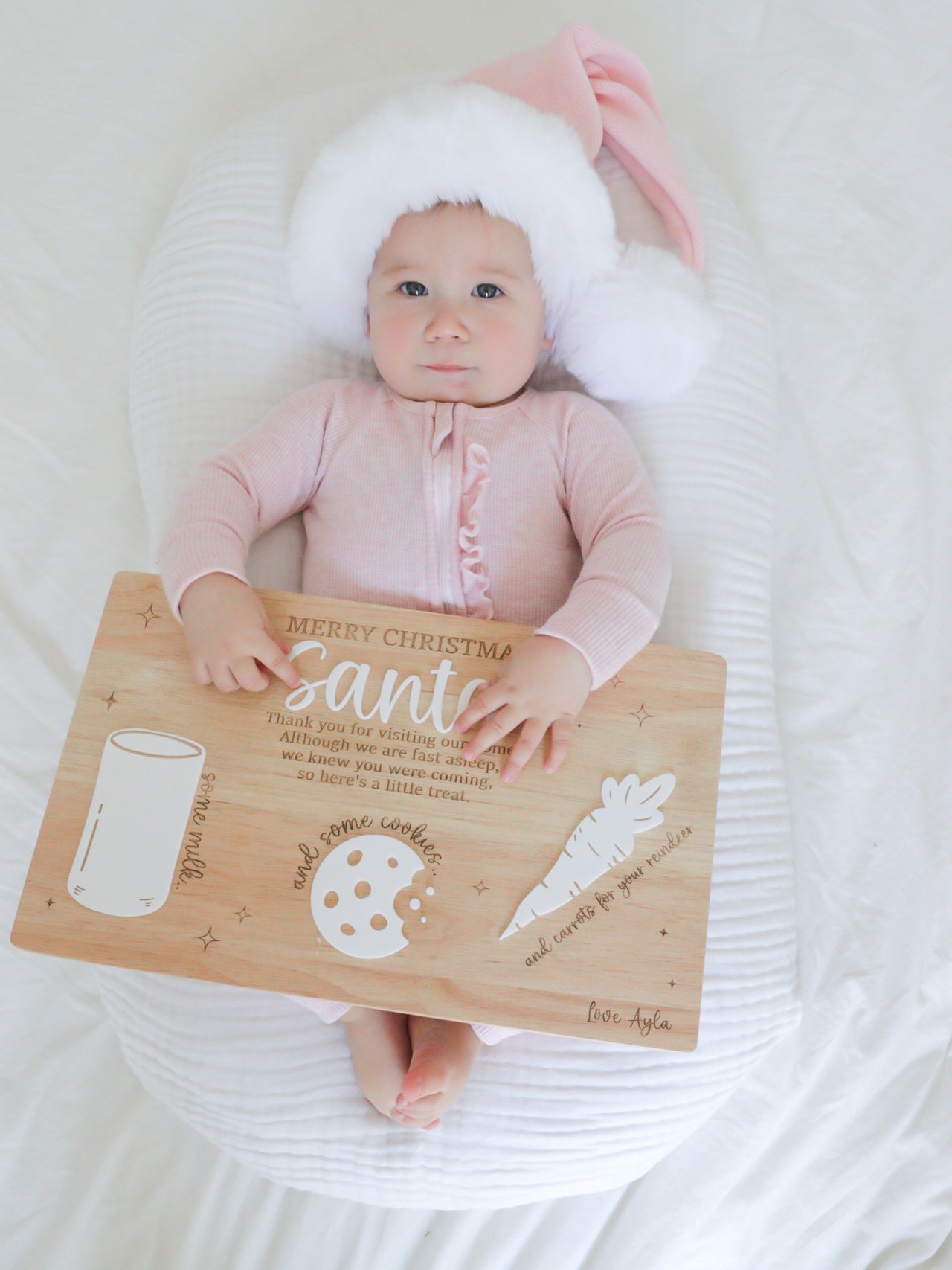 Santa Treat Board Christmas Eve - Milk & Cookies - Lou James Creations