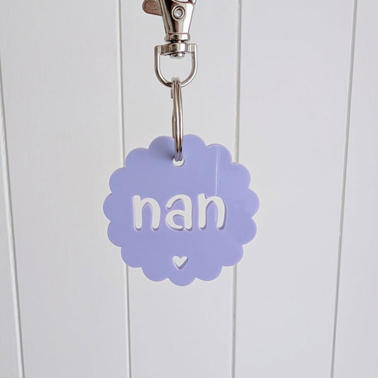 Scallop Circle Keyring - Lou James Creations