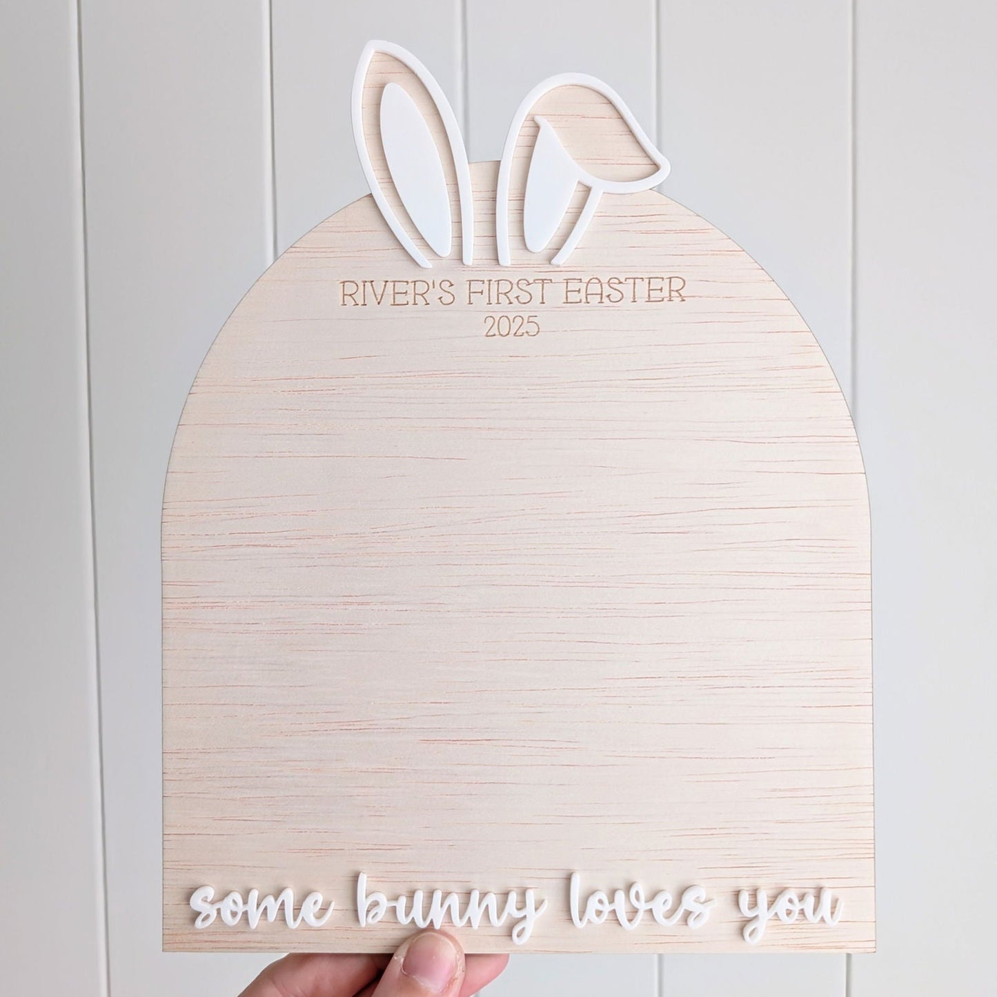 Some Bunny Loves You Plaque - First Easter - Lou James Creations