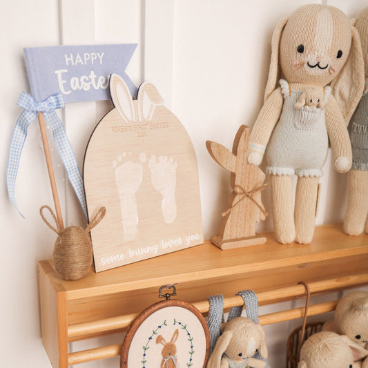 Some Bunny Loves You Plaque - First Easter - Lou James Creations
