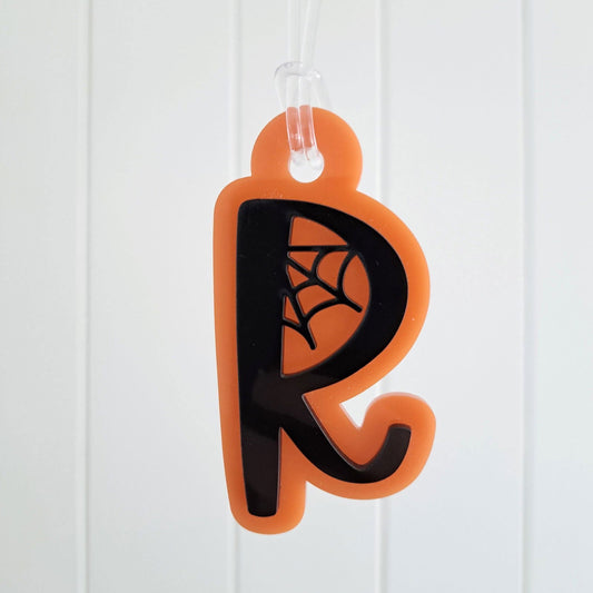 Spider Web Letter Bag Tag - Lou James Creations