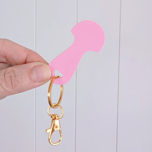 Trolley Token Keyring - Heart - Lou James Creations