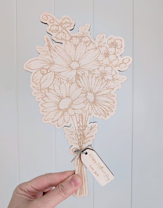 Wooden Flower Bouquet - Lou James Creations