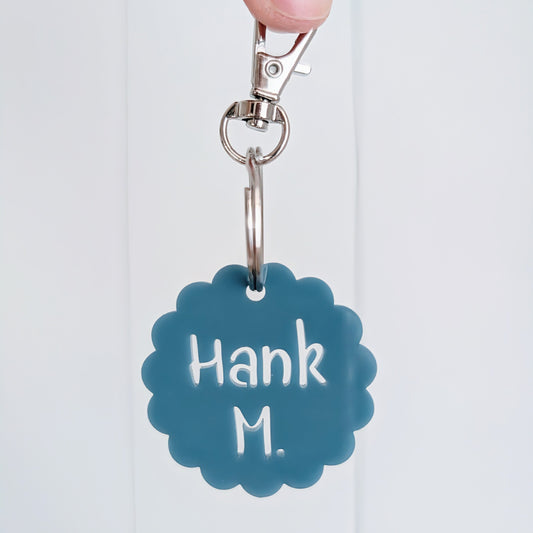 Scallop Name Keyring - Lou James Creations