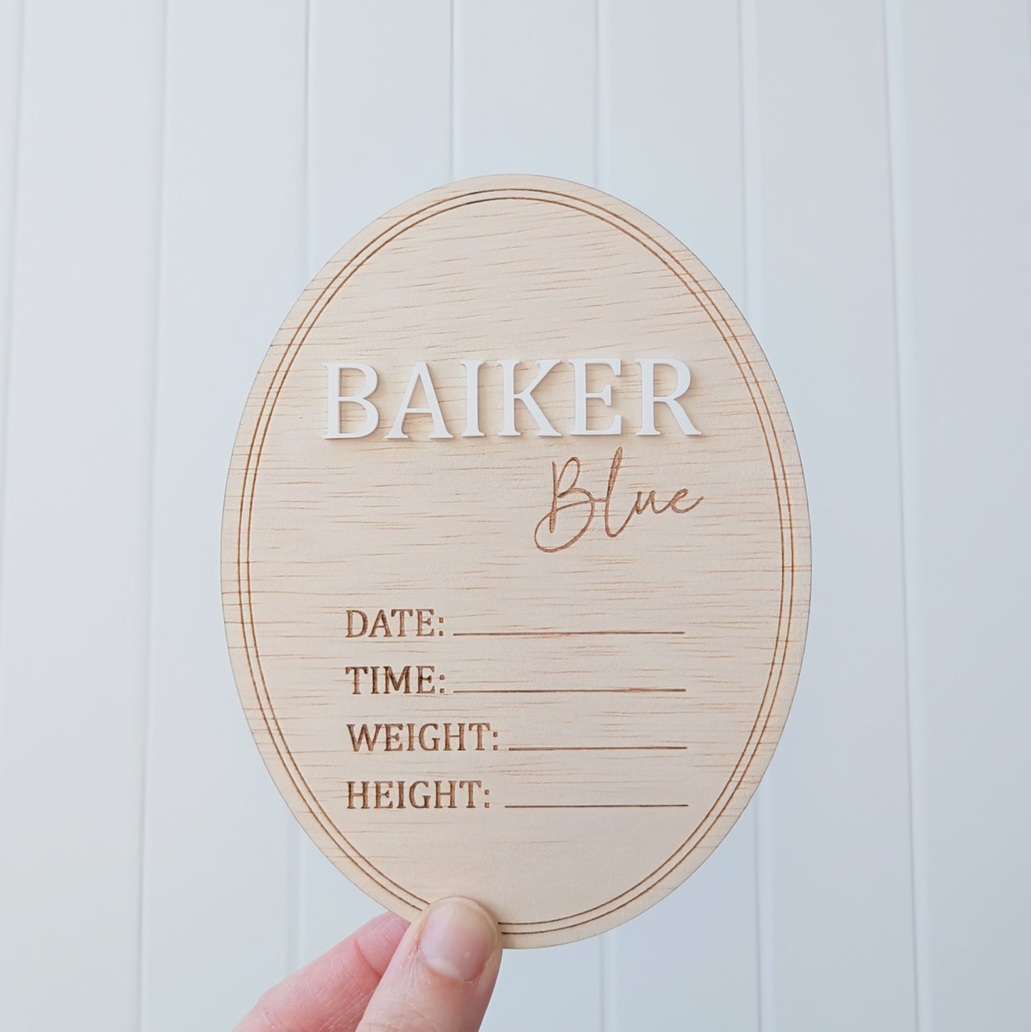 Vintage Oval Birth Announcement Plaque