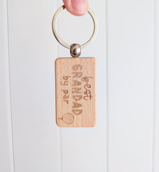 Wooden Engraved Keyring - Lou James Creations