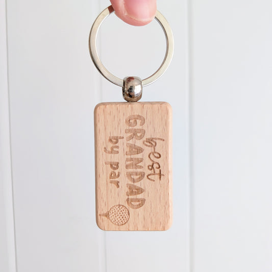 Wooden Engraved Keyring - Lou James Creations