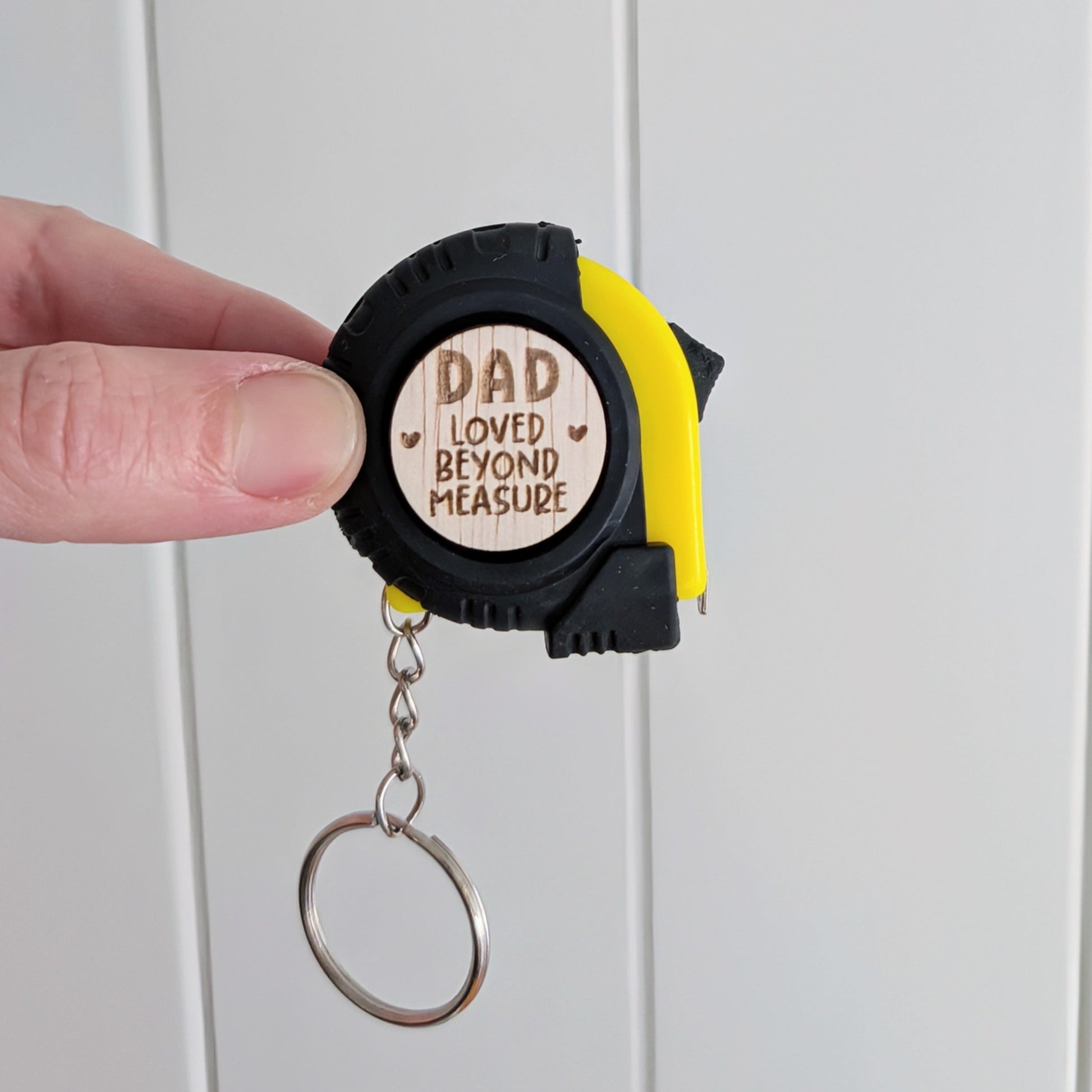 Father's Day Tape Measure Keyring - Lou James Creations