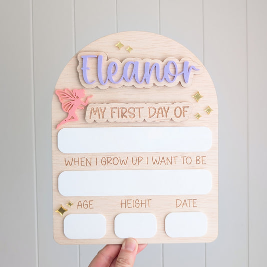 My First Day / My Last Day Personalised Wooden Arch - Fairy