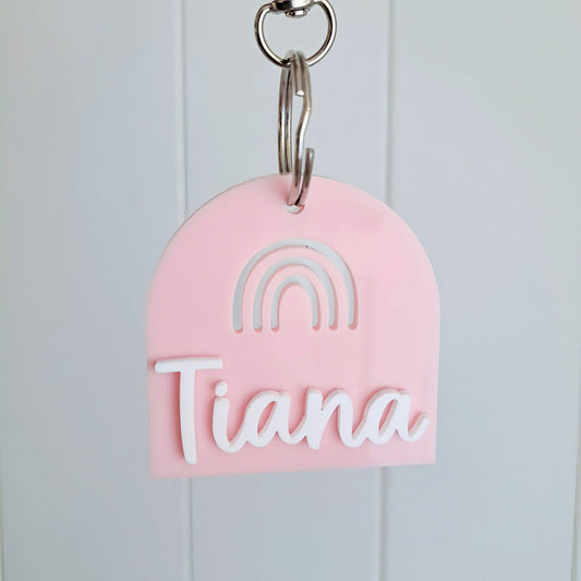 Rainbow Name Keyring - Lou James Creations