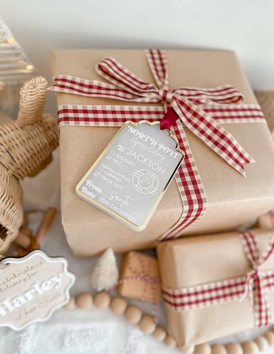 Santa Sack Personalised Tag - Naughty or Nice