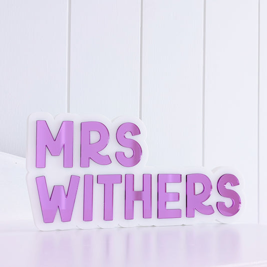 Teacher Name Desk Plaque