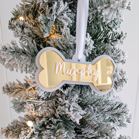 Dog Bone Christmas Ornament