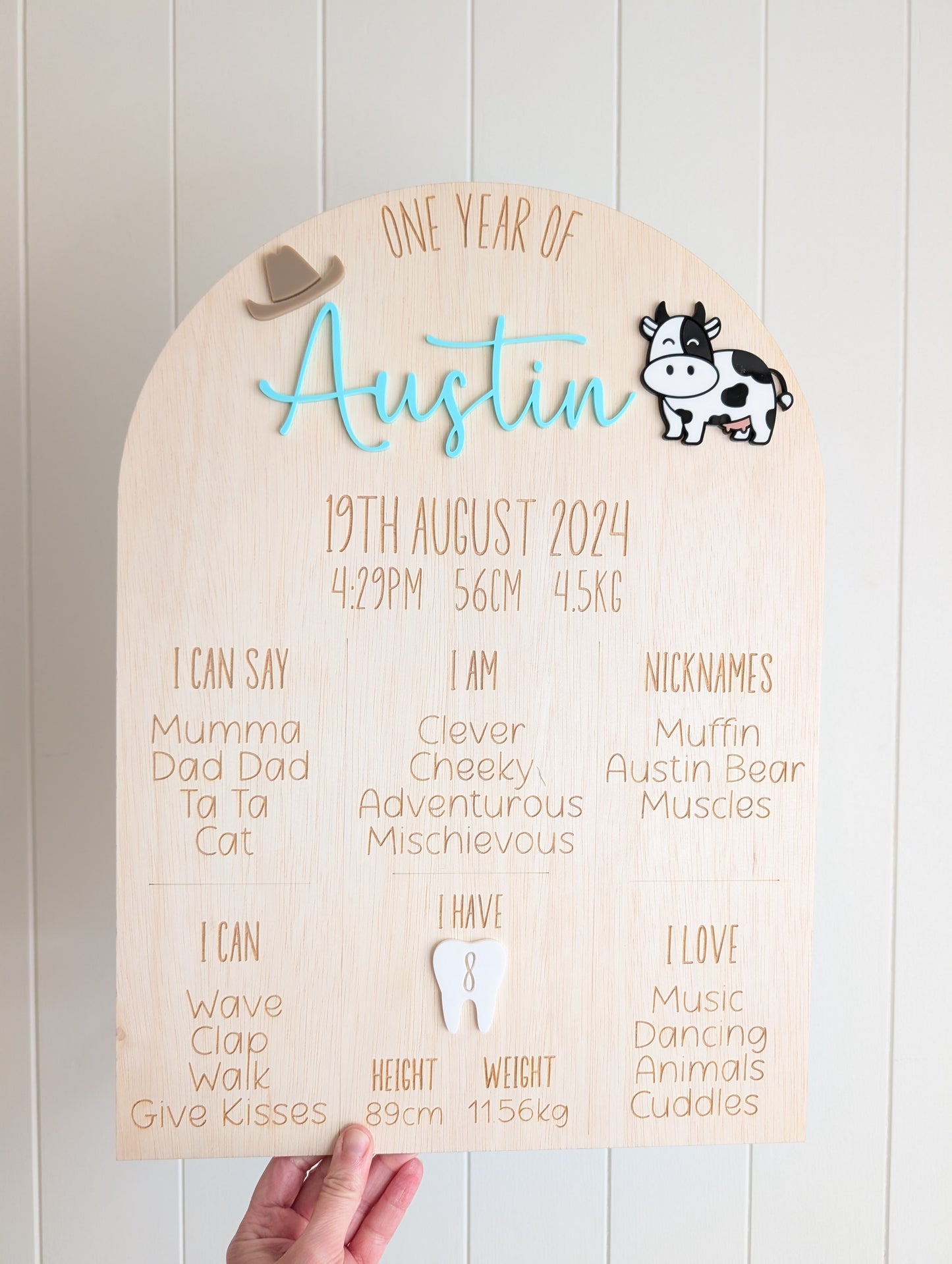 Milestone Board - Cow Theme