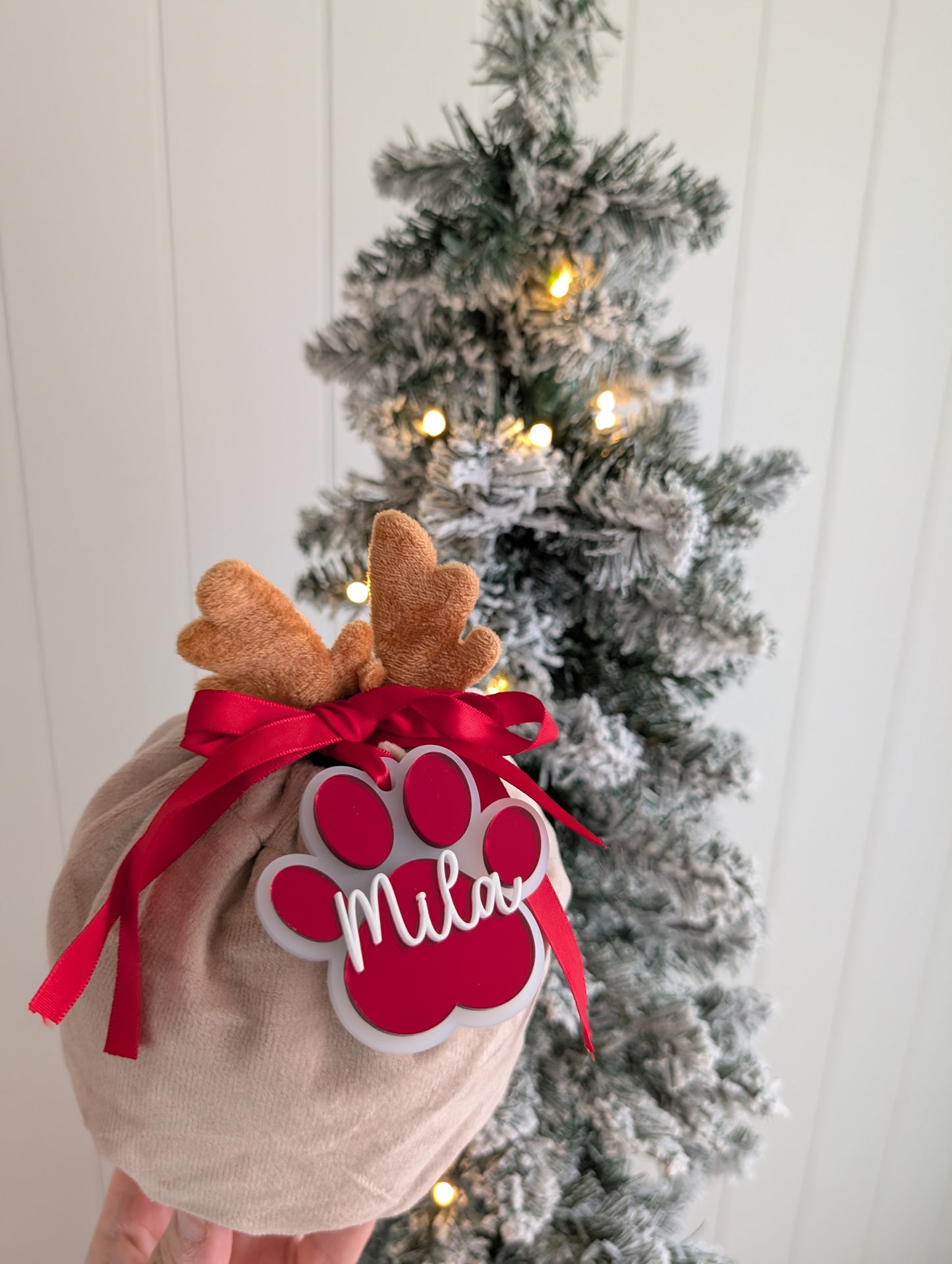 Paw Christmas Gift Tag