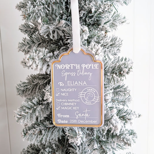 Santa Sack Personalised Tag - Naughty or Nice