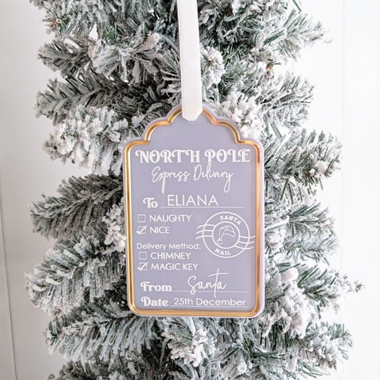 Santa Sack Personalised Tag - Naughty or Nice
