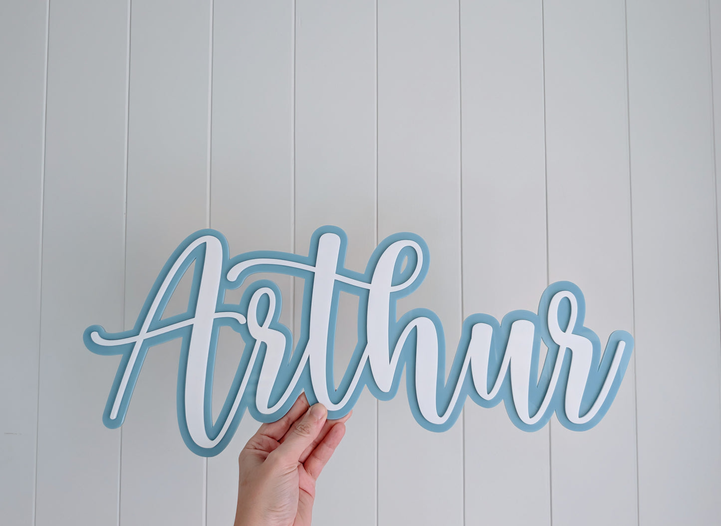 Name Plaque - Acrylic backing - Lou James Creations