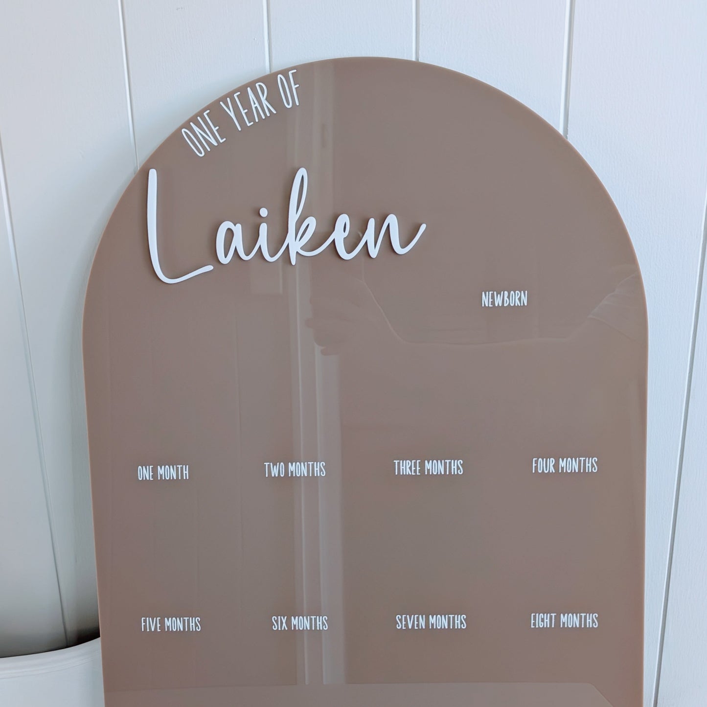 Birthday 12 Month Photo Board - Acrylic - Lou James Creations