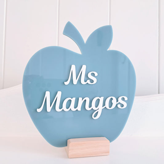 Teacher Apple Desk Plaque and Stand