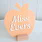 Teacher Apple Desk Plaque and Stand