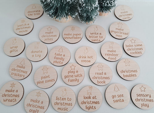 Advent Calendar Wooden Tokens