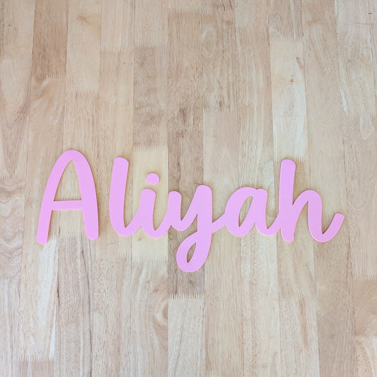 ALIYAH Single Layer Flamingo Name Plaque - Lou James Creations