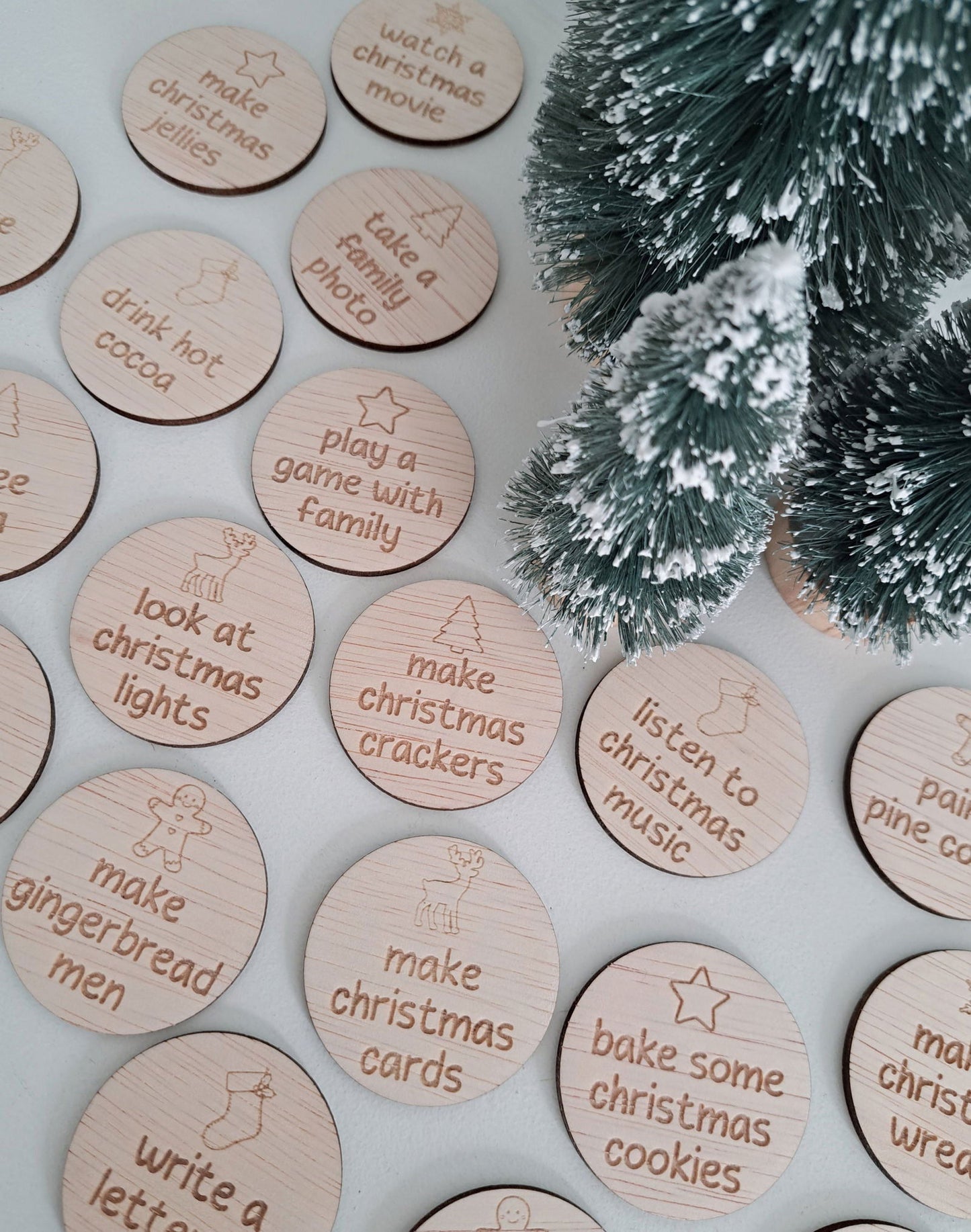 Advent Calendar Wooden Tokens - Lou James Creations