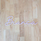 BIANCA Single Layer Strawberry Sorbet Name Plaque - Lou James Creations