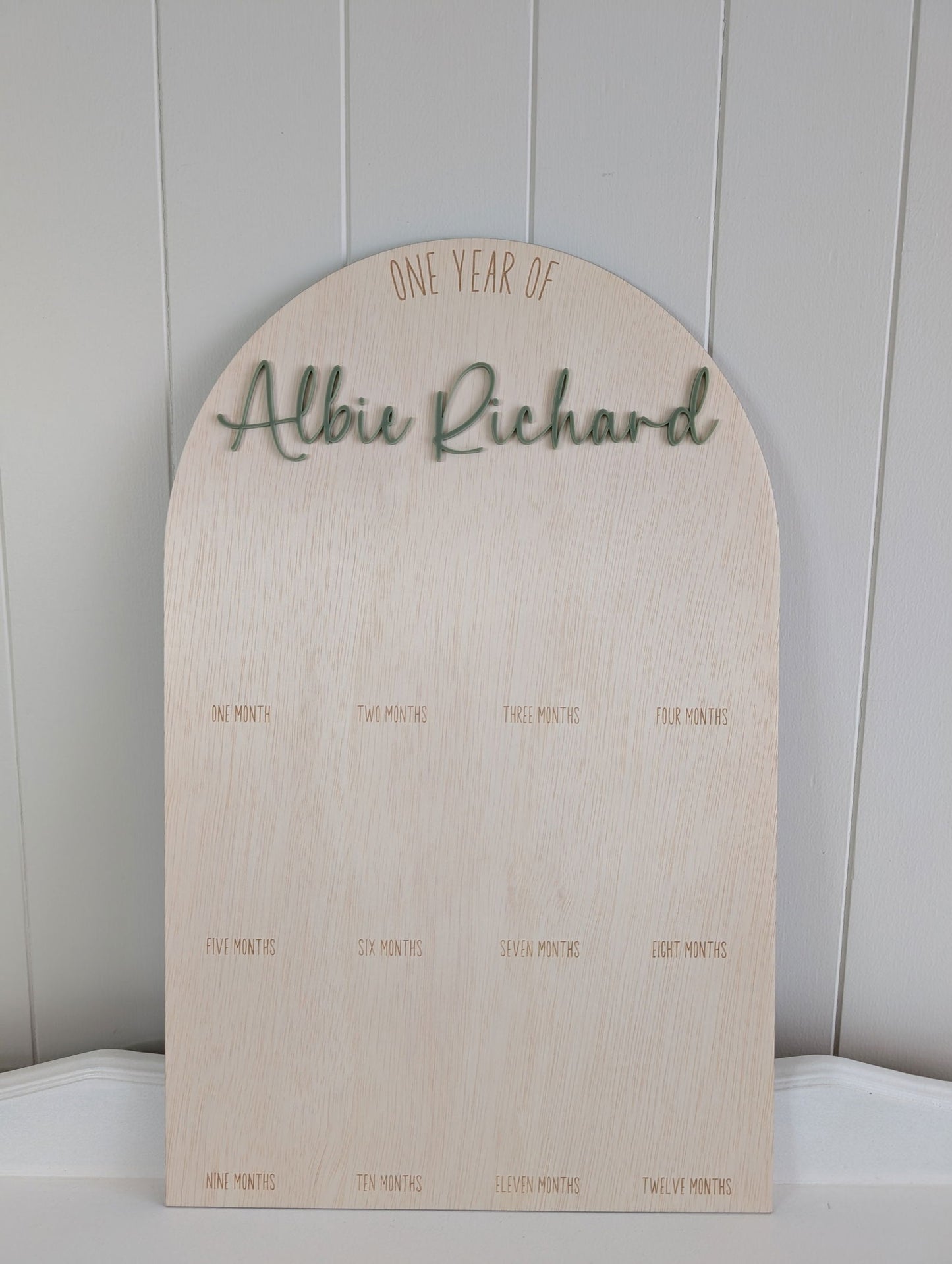 Birthday 12 Month Photo Board - Classic Theme - Lou James Creations