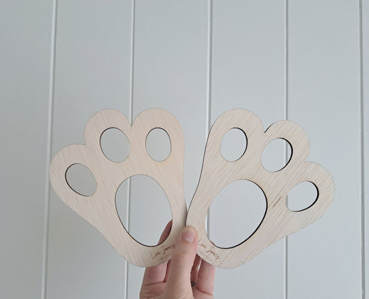 Bunny Feet Stencil - Lou James Creations