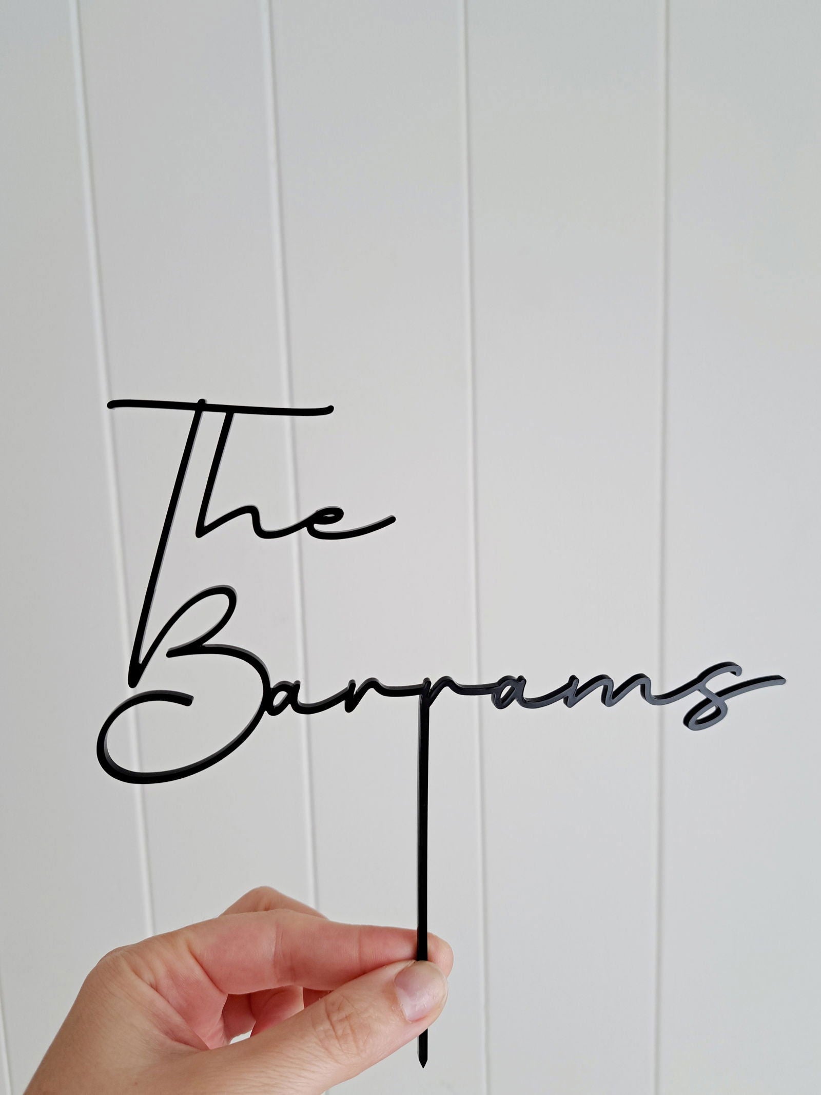 Cake Topper - Single Layer Name - Lou James Creations